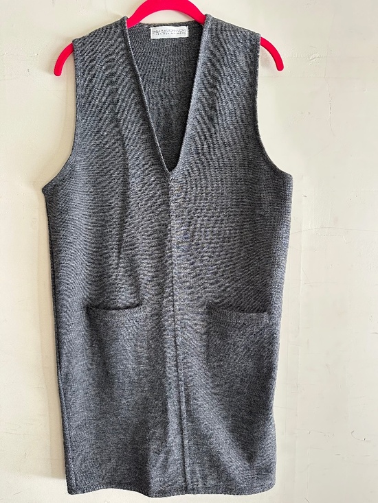 Valerie Stevens Dresses & Skirts - Vintage Grey 100% Merino Wool Sweater Vest Dress Valerie Stevens petite large